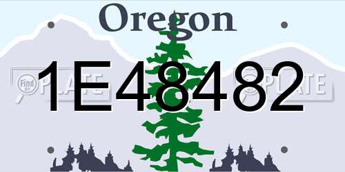 1E48482 Oregon License Plate