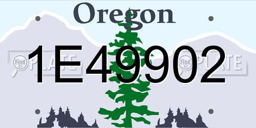 1E49902 Oregon License Plate
