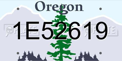 1E52619 Oregon License Plate