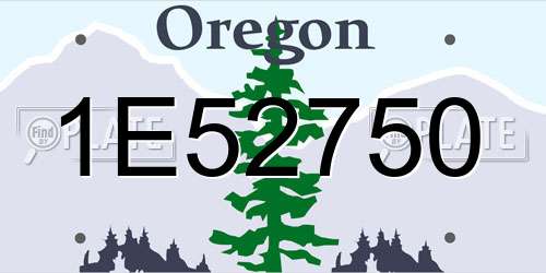 1E52750 Oregon License Plate