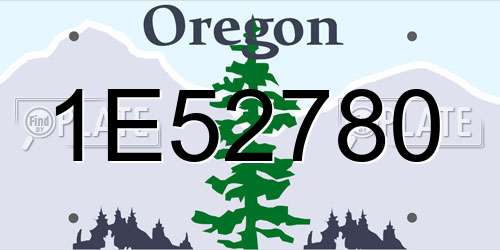 1E52780 Oregon License Plate