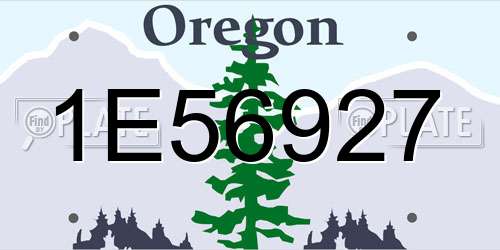 1E56927 Oregon License Plate