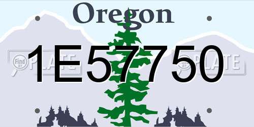 1E57750 Oregon License Plate