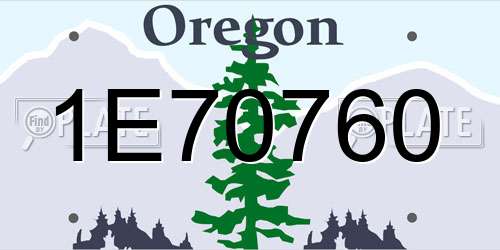 1E70760 Oregon License Plate