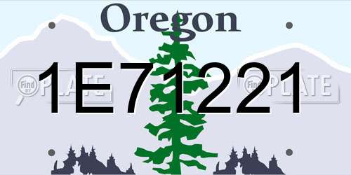 1E71221 Oregon License Plate