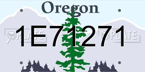 1E71271 Oregon License Plate