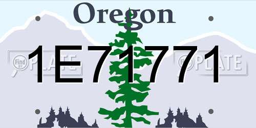 1E71771 Oregon License Plate