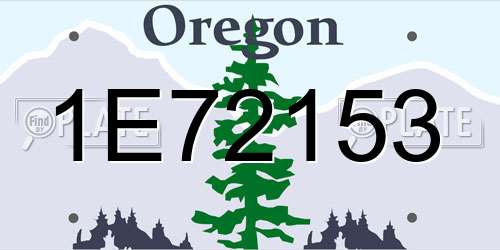 1E72153 Oregon License Plate