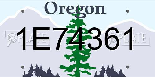 1E74361 Oregon License Plate