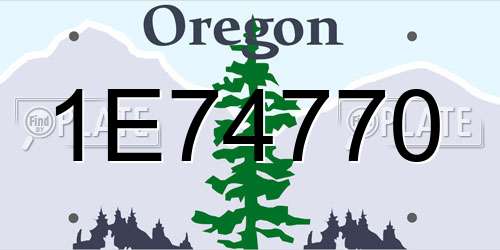 1E74770 Oregon License Plate