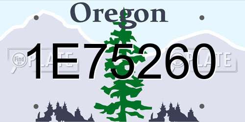 1E75260 Oregon License Plate