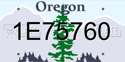 1E75760 Oregon License Plate