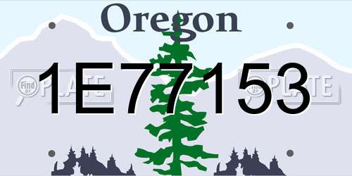 1E77153 Oregon License Plate