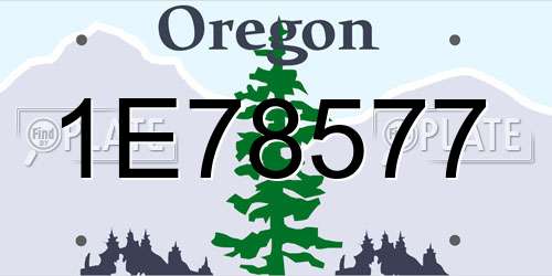 1E78577 Oregon License Plate