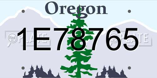 1E78765 Oregon License Plate