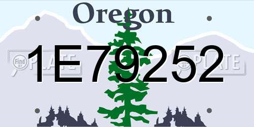 1E79252 Oregon License Plate