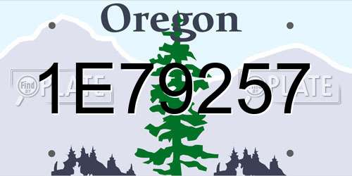1E79257 Oregon License Plate