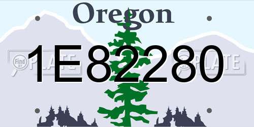 1E82280 Oregon License Plate