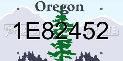 1E82452 Oregon License Plate
