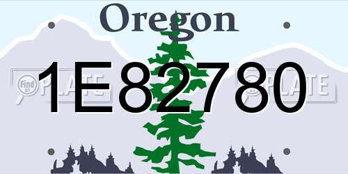1E82780 Oregon License Plate