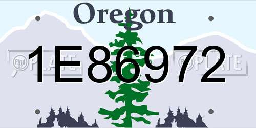 1E86972 Oregon License Plate