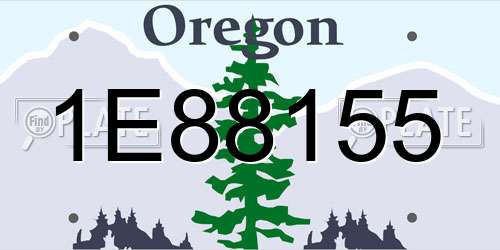 1E88155 Oregon License Plate