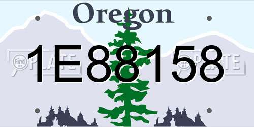 1E88158 Oregon License Plate