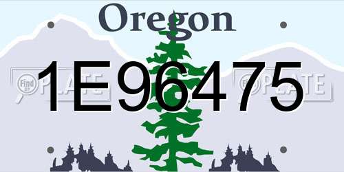 1E96475 Oregon License Plate