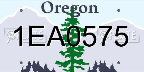 1EA0575 Oregon License Plate