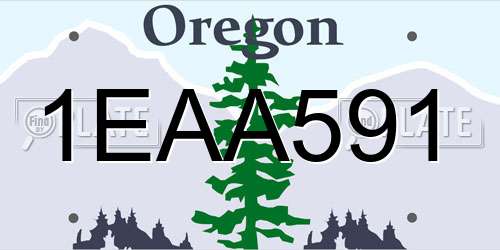 1EAA591 Oregon License Plate