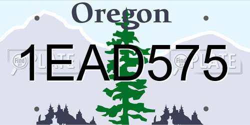 1EAD575 Oregon License Plate