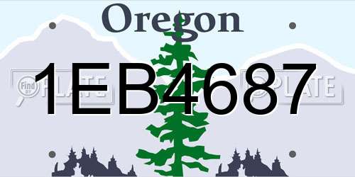 1EB4687 Oregon License Plate