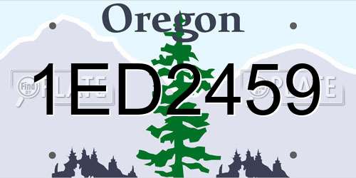 1ED2459 Oregon License Plate