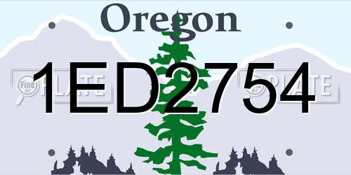 1ED2754 Oregon License Plate