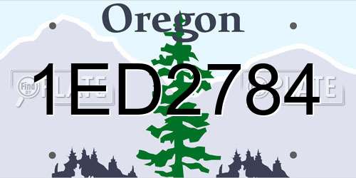 1ED2784 Oregon License Plate