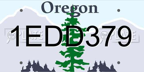 1EDD379 Oregon License Plate