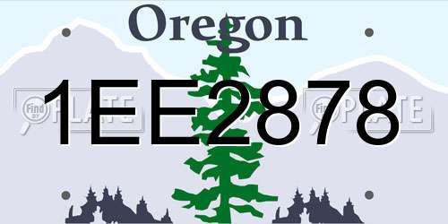1EE2878 Oregon License Plate