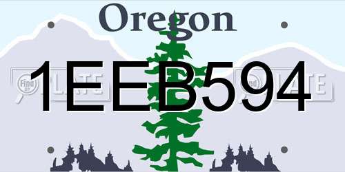 1EEB594 Oregon License Plate