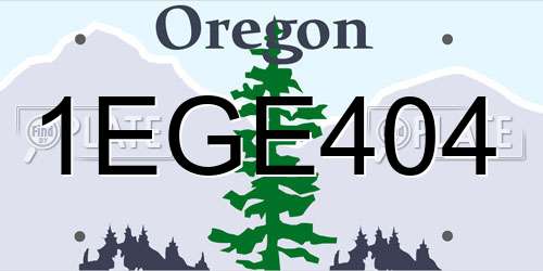 1EGE404 Oregon License Plate