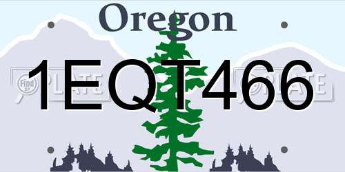 1EQT466 Oregon License Plate