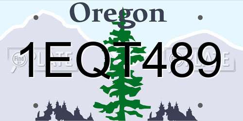 1EQT489 Oregon License Plate