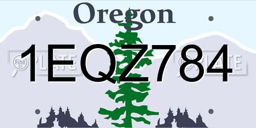 1EQZ784 Oregon License Plate
