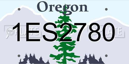 1ES2780 Oregon License Plate