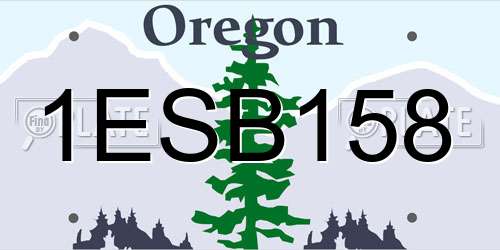 1ESB158 Oregon License Plate