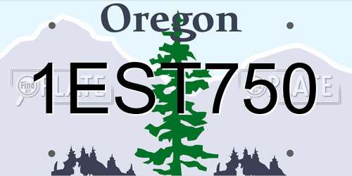 1EST750 Oregon License Plate
