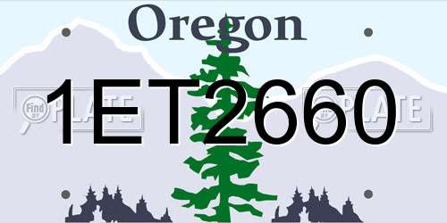 1ET2660 Oregon License Plate