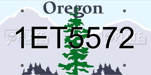 1ET5572 Oregon License Plate