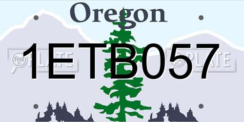 1ETB057 Oregon License Plate