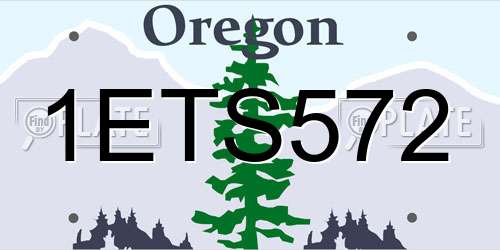 1ETS572 Oregon License Plate