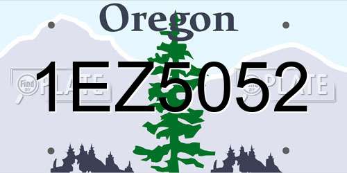 1EZ5052 Oregon License Plate